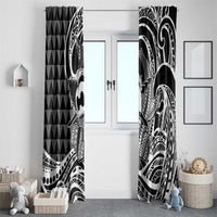 Koa Ikaika Warrior Helmet with Shark Window Curtain Black Kakau Style