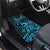 Koa Ikaika Warrior Helmet with Shark Car Mats Blue Kakau Style