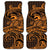 Koa Ikaika Warrior Helmet with Shark Car Mats Gold Kakau Style