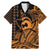 Koa Ikaika Warrior Helmet with Shark Family Matching Mermaid Dress and Hawaiian Shirt Gold Kakau Style