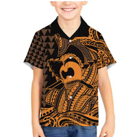 Koa Ikaika Warrior Helmet with Shark Family Matching Mermaid Dress and Hawaiian Shirt Gold Kakau Style