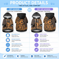 Koa Ikaika Warrior Helmet with Shark Pet Hoodie Gold Kakau Style LT9 - Polynesian Pride