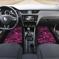 Koa Ikaika Warrior Helmet with Shark Car Mats Pink Kakau Style