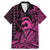 Koa Ikaika Warrior Helmet with Shark Family Matching Mermaid Dress and Hawaiian Shirt Pink Kakau Style