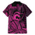 Koa Ikaika Warrior Helmet with Shark Family Matching Puletasi and Hawaiian Shirt Pink Kakau Style