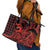 Koa Ikaika Warrior Helmet with Shark Leather Tote Bag Red Kakau Style