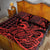 Koa Ikaika Warrior Helmet with Shark Quilt Bed Set Red Kakau Style