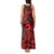 Koa Ikaika Warrior Helmet with Shark Tank Maxi Dress Red Kakau Style