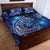 North Island Kokako and South Island Kokako Quilt Bed Set New Zealand Native Bird with Galaxy Vibe