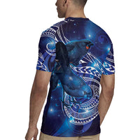 North Island Kokako and South Island Kokako Rugby Jersey New Zealand Native Bird with Galaxy Vibe