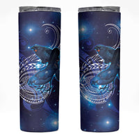 North Island Kokako and South Island Kokako Skinny Tumbler New Zealand Native Bird with Galaxy Vibe LT9 Galaxy - Polynesian Pride