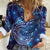 North Island Kokako and South Island Kokako Women Casual Shirt New Zealand Native Bird with Galaxy Vibe
