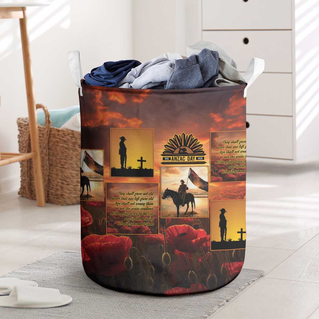 ANZAC Day Film Reel Lest We Forget Laundry Basket Australia NZ Memorial