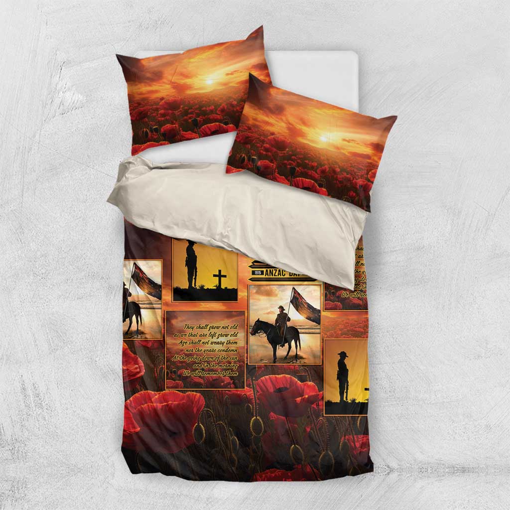 ANZAC Day Film Reel Lest We Forget Bedding Set Australia NZ Memorial