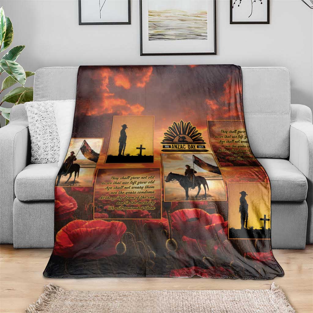 ANZAC Day Film Reel Lest We Forget Blanket Australia NZ Memorial