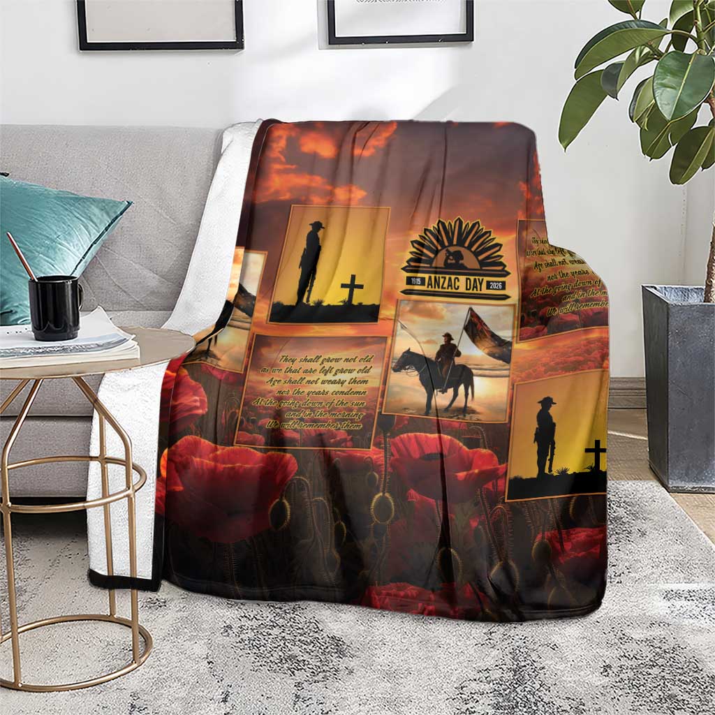 ANZAC Day Film Reel Lest We Forget Blanket Australia NZ Memorial