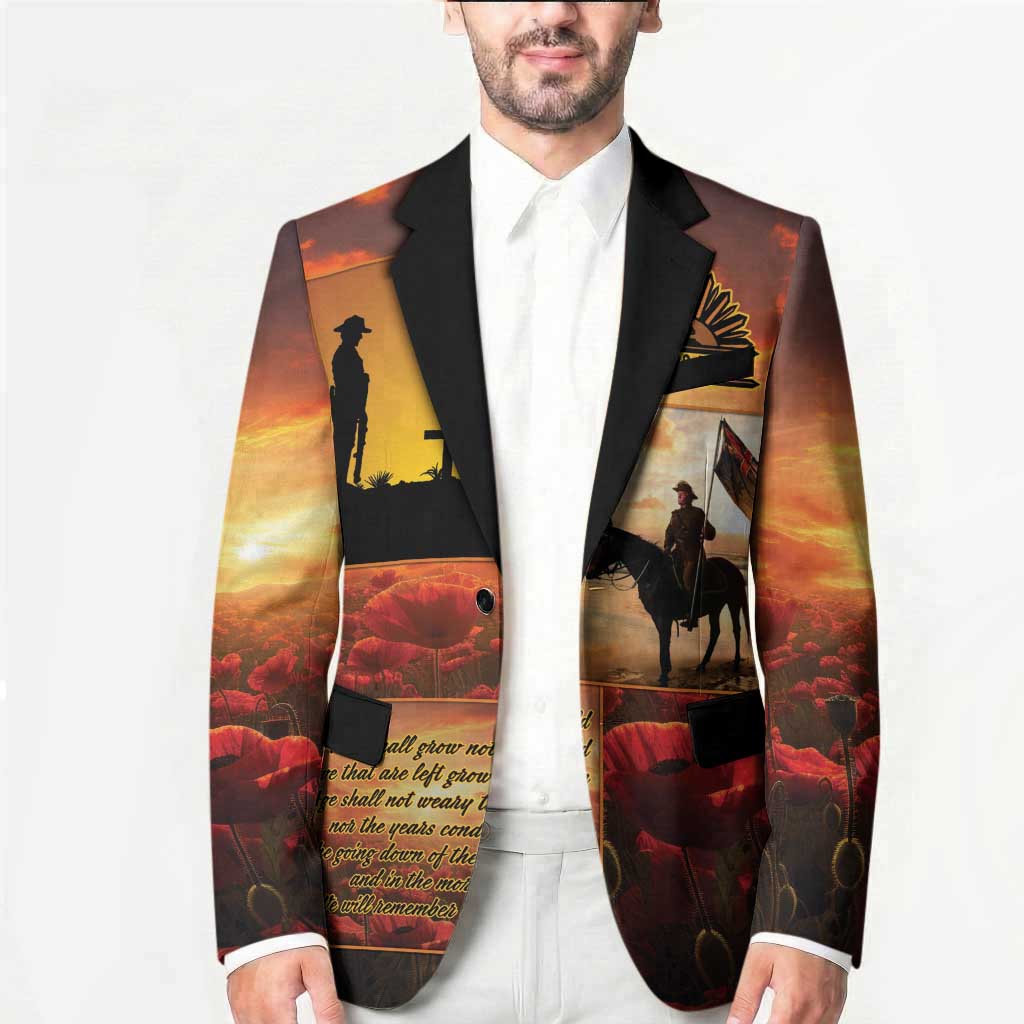 ANZAC Day Film Reel Lest We Forget Blazer Australia NZ Memorial