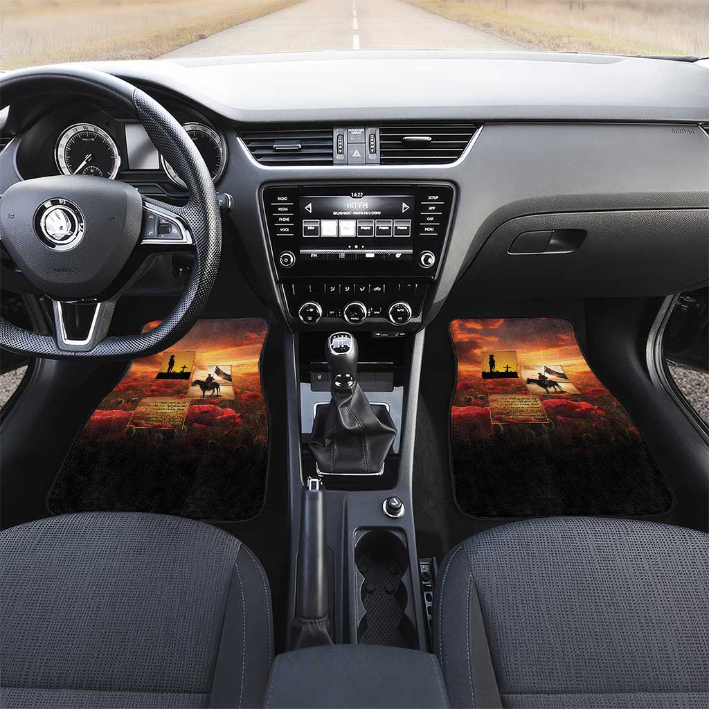 ANZAC Day Film Reel Lest We Forget Car Mats Australia NZ Memorial