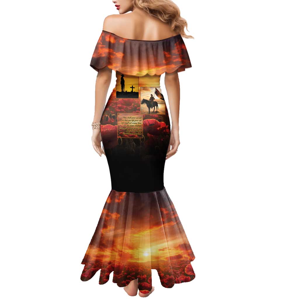 ANZAC Day Film Reel Lest We Forget Family Matching Mermaid Dress and Hawaiian Shirt Australia NZ Memorial