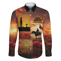 ANZAC Day Film Reel Lest We Forget Family Matching Off The Shoulder Long Sleeve Dress and Hawaiian Shirt Australia NZ Memorial