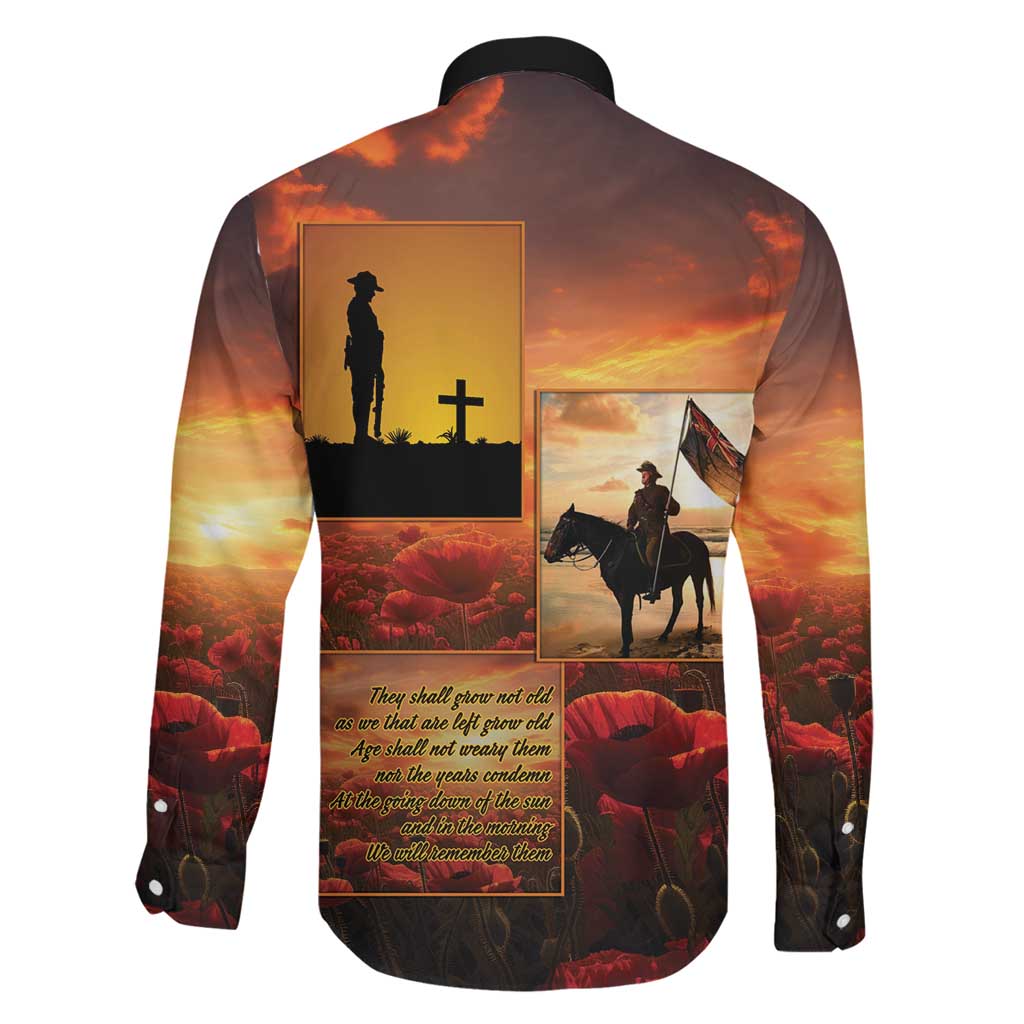 ANZAC Day Film Reel Lest We Forget Family Matching Off The Shoulder Long Sleeve Dress and Hawaiian Shirt Australia NZ Memorial