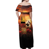 ANZAC Day Film Reel Lest We Forget Family Matching Off Shoulder Maxi Dress and Hawaiian Shirt Australia NZ Memorial LT9 - Polynesian Pride