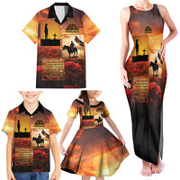 ANZAC Day Film Reel Lest We Forget Family Matching Tank Maxi Dress and Hawaiian Shirt Australia NZ Memorial LT9 - Polynesian Pride