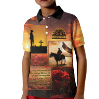 ANZAC Day Film Reel Lest We Forget Kid Polo Shirt Australia NZ Memorial
