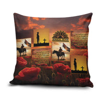 ANZAC Day Film Reel Lest We Forget Pillow Cover Australia NZ Memorial