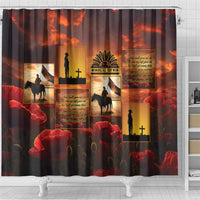 ANZAC Day Film Reel Lest We Forget Shower Curtain Australia NZ Memorial