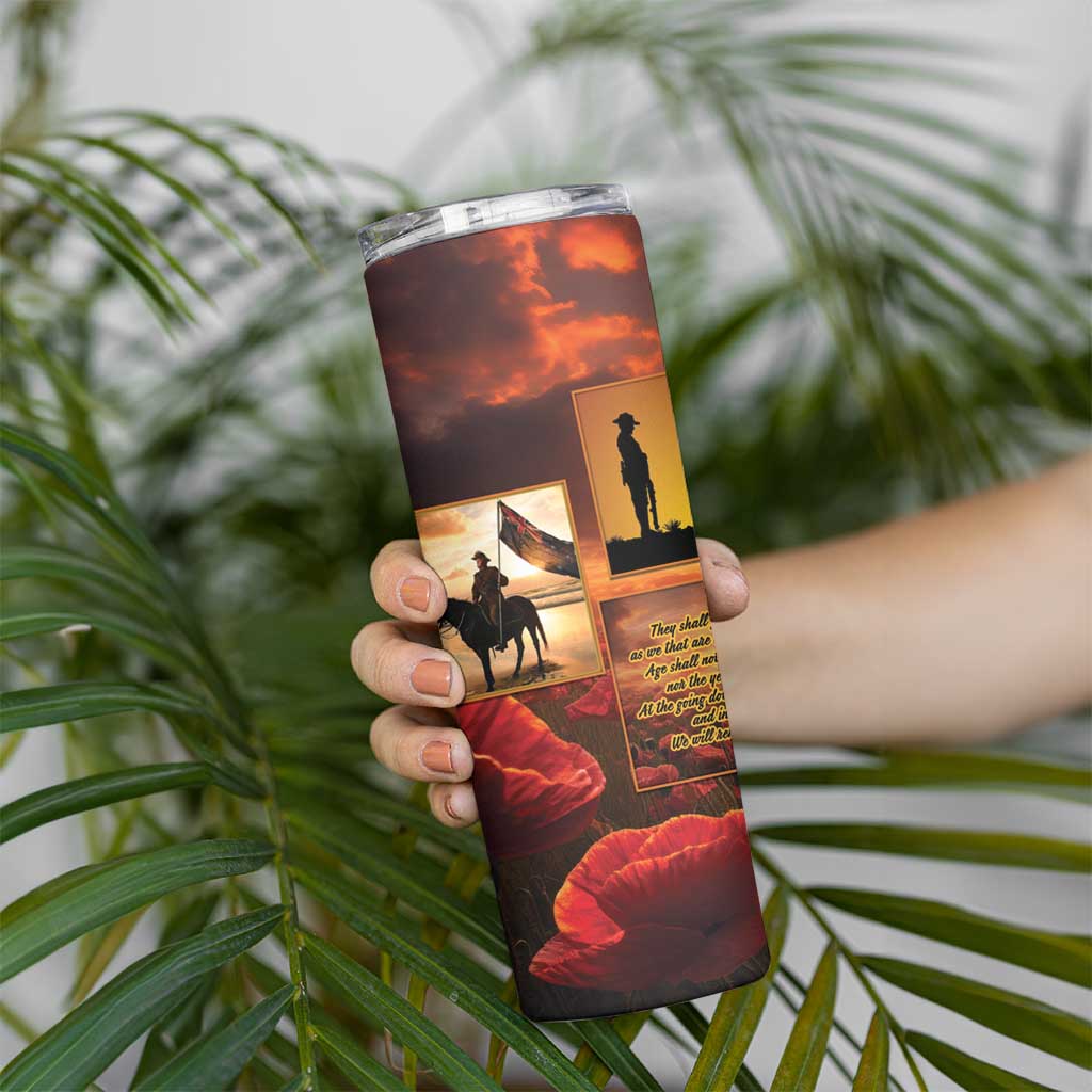 ANZAC Day Film Reel Lest We Forget Skinny Tumbler Australia NZ Memorial