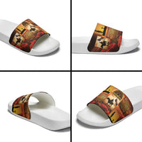 ANZAC Day Film Reel Lest We Forget Slide Sandals Australia NZ Memorial
