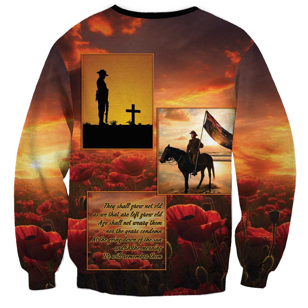 ANZAC Day Film Reel Lest We Forget Sweatshirt Australia NZ Memorial