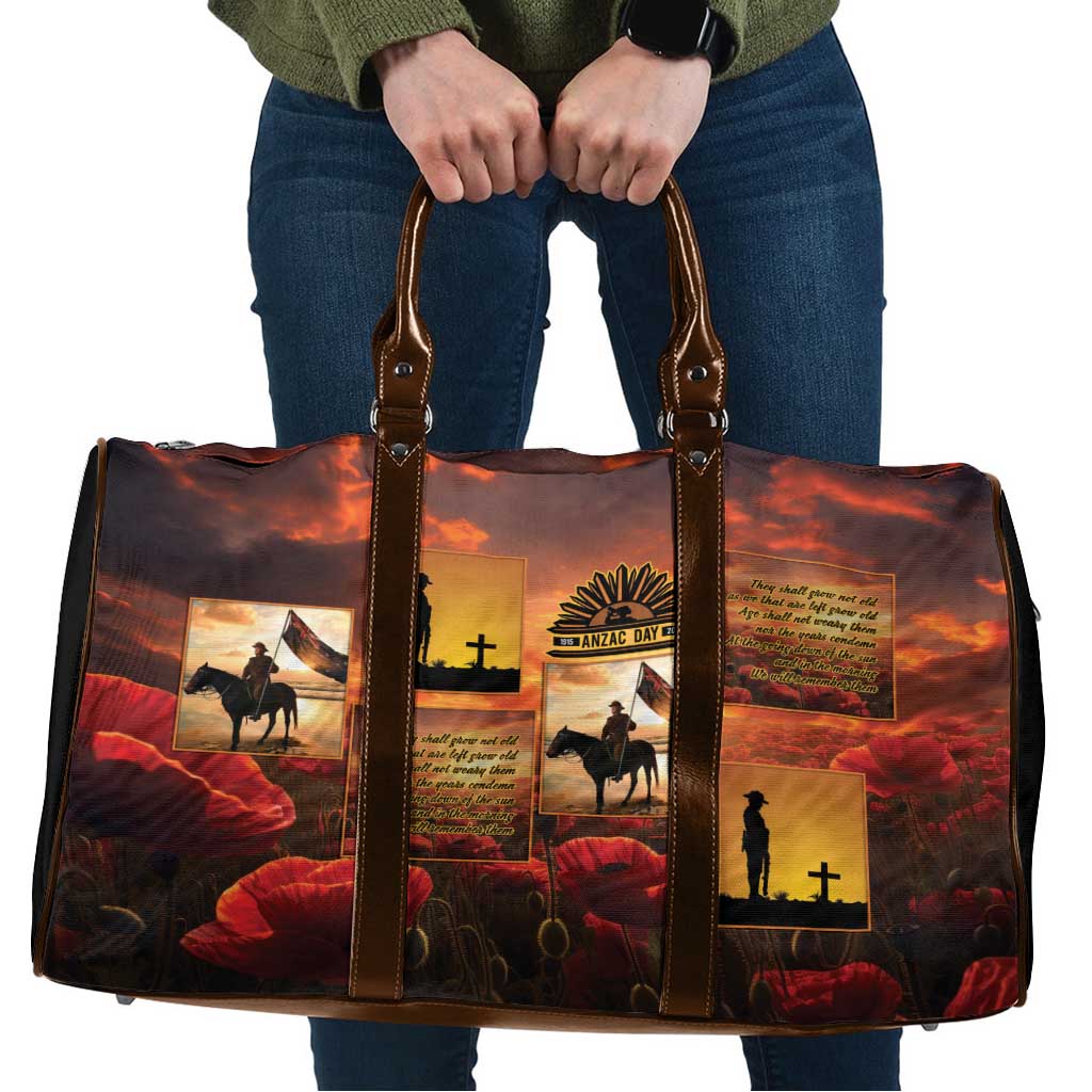 ANZAC Day Film Reel Lest We Forget Travel Bag Australia NZ Memorial