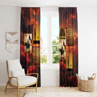 ANZAC Day Film Reel Lest We Forget Window Curtain Australia NZ Memorial