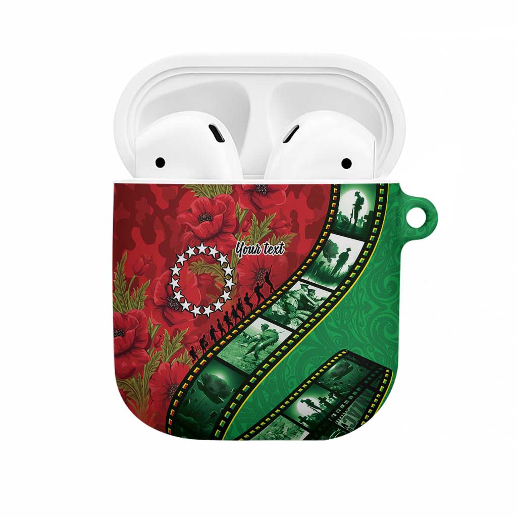 Personalised Cook Islands ANZAC 1915-2026 Filmstrip AirPods Case Lest We Forget 25 April