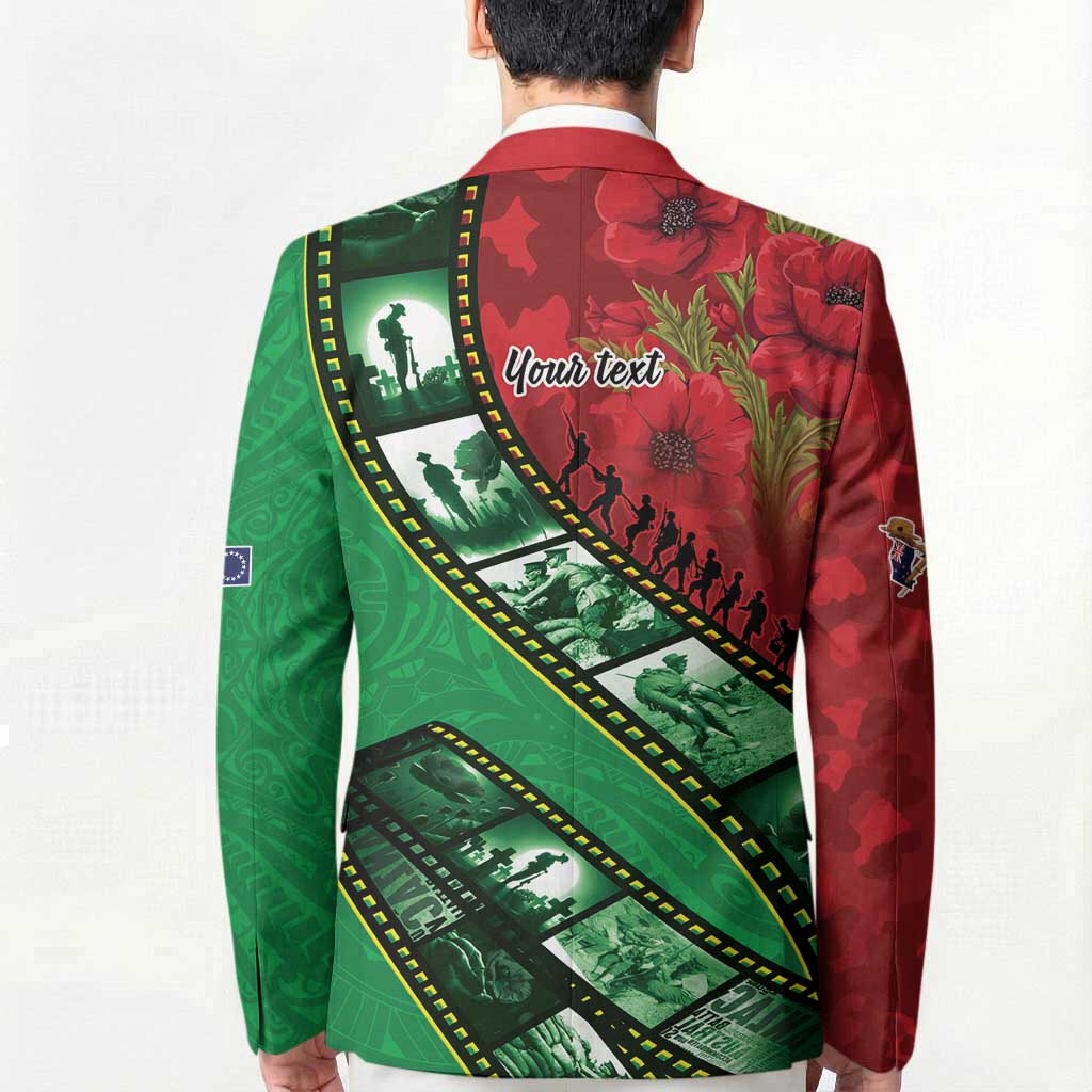 Personalised Cook Islands ANZAC 1915-2026 Filmstrip Blazer Lest We Forget 25 April