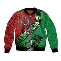 Personalised Cook Islands ANZAC 1915-2026 Filmstrip Bomber Jacket Lest We Forget 25 April