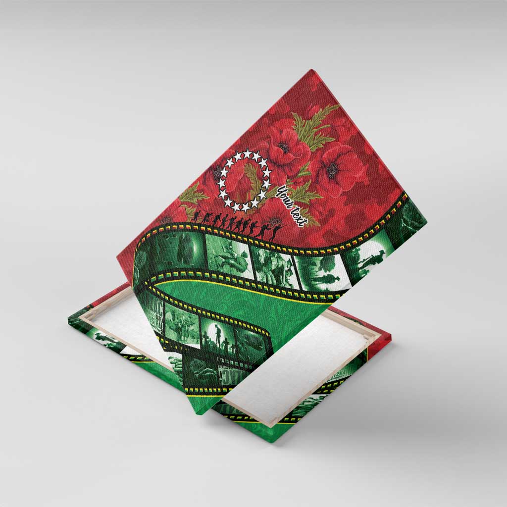 Personalised Cook Islands ANZAC 1915-2026 Filmstrip Canvas Wall Art Lest We Forget 25 April