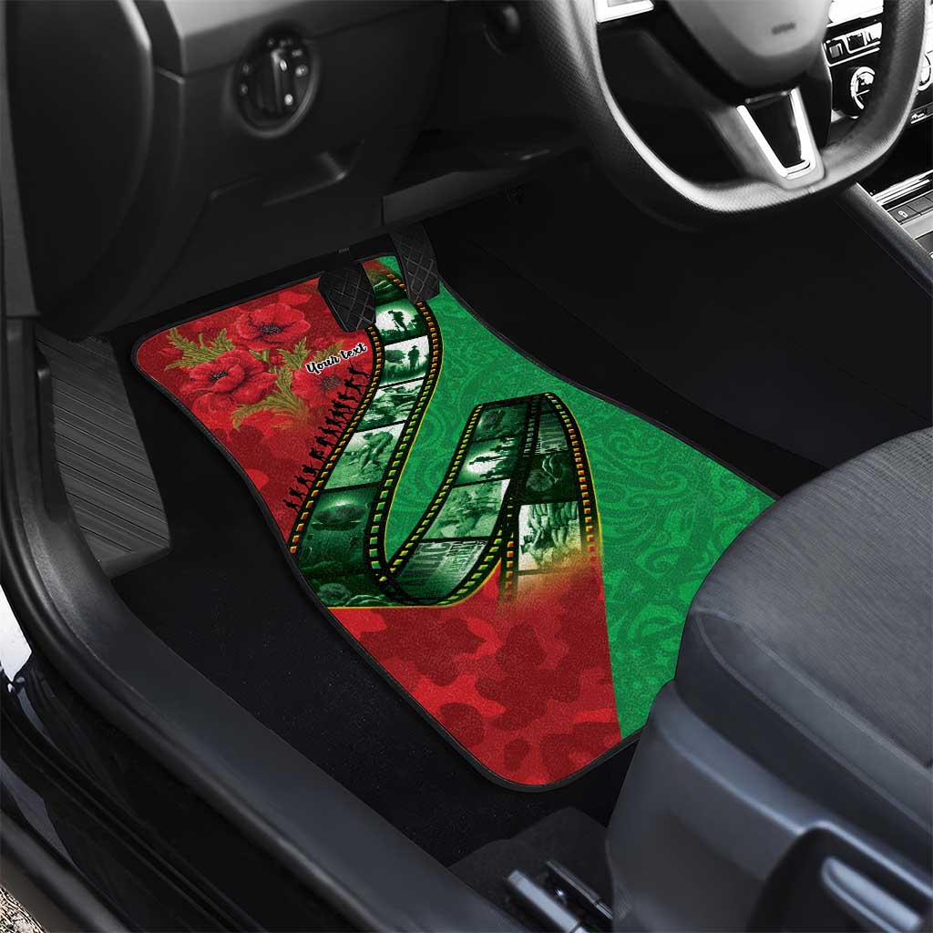 Personalised Cook Islands ANZAC 1915-2026 Filmstrip Car Mats Lest We Forget 25 April