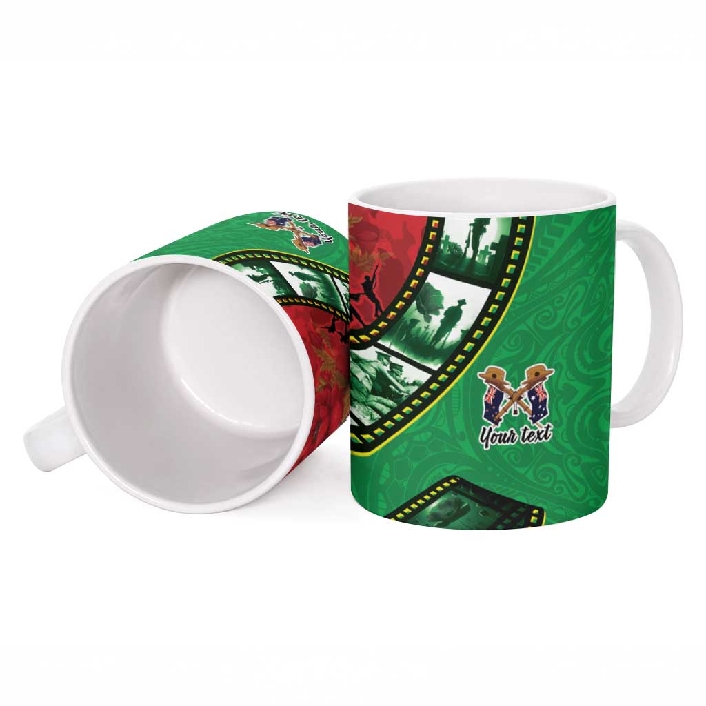 Personalised Cook Islands ANZAC 1915-2026 Filmstrip Ceramic Mug Lest We Forget 25 April