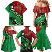 Personalised Cook Islands ANZAC 1915-2026 Filmstrip Family Matching Mermaid Dress and Hawaiian Shirt Lest We Forget 25 April LT9 - Polynesian Pride