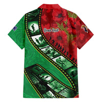 Personalised Cook Islands ANZAC 1915-2026 Filmstrip Family Matching Off Shoulder Maxi Dress and Hawaiian Shirt Lest We Forget 25 April LT9 - Polynesian Pride