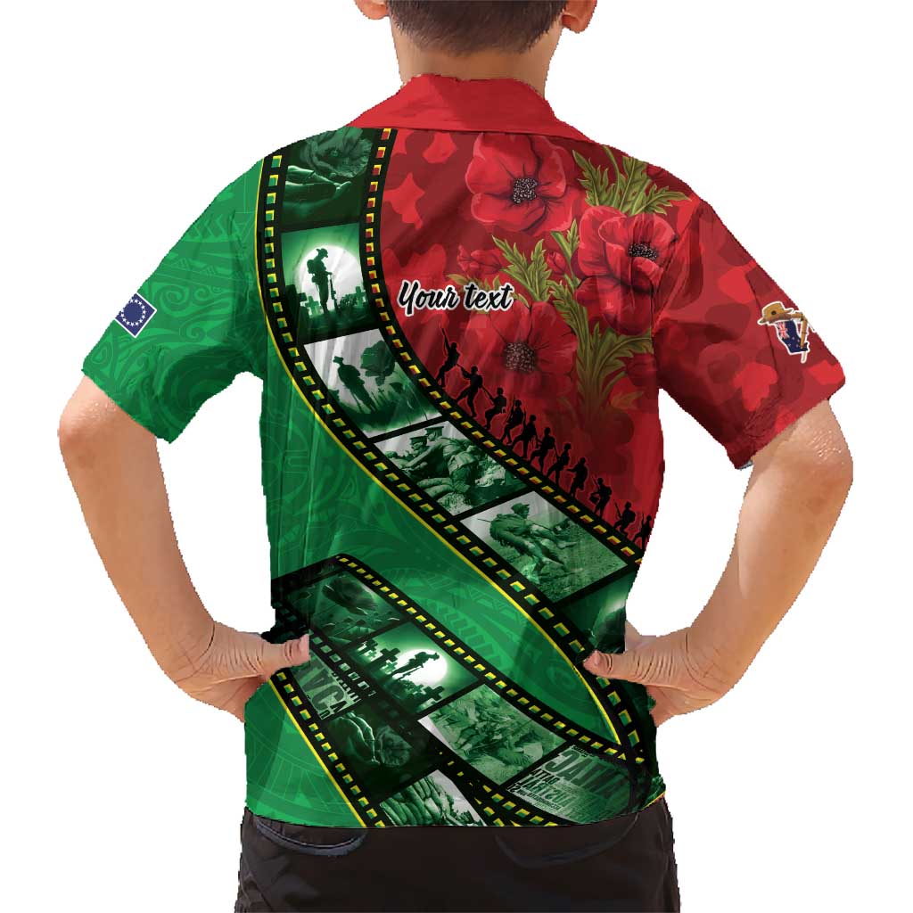 Personalised Cook Islands ANZAC 1915-2026 Filmstrip Family Matching Tank Maxi Dress and Hawaiian Shirt Lest We Forget 25 April LT9 - Polynesian Pride