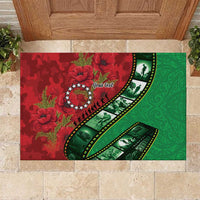 Personalised Cook Islands ANZAC 1915-2026 Filmstrip Rubber Doormat Lest We Forget 25 April