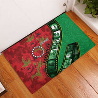 Personalised Cook Islands ANZAC 1915-2026 Filmstrip Rubber Doormat Lest We Forget 25 April