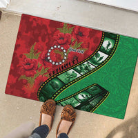 Personalised Cook Islands ANZAC 1915-2026 Filmstrip Rubber Doormat Lest We Forget 25 April