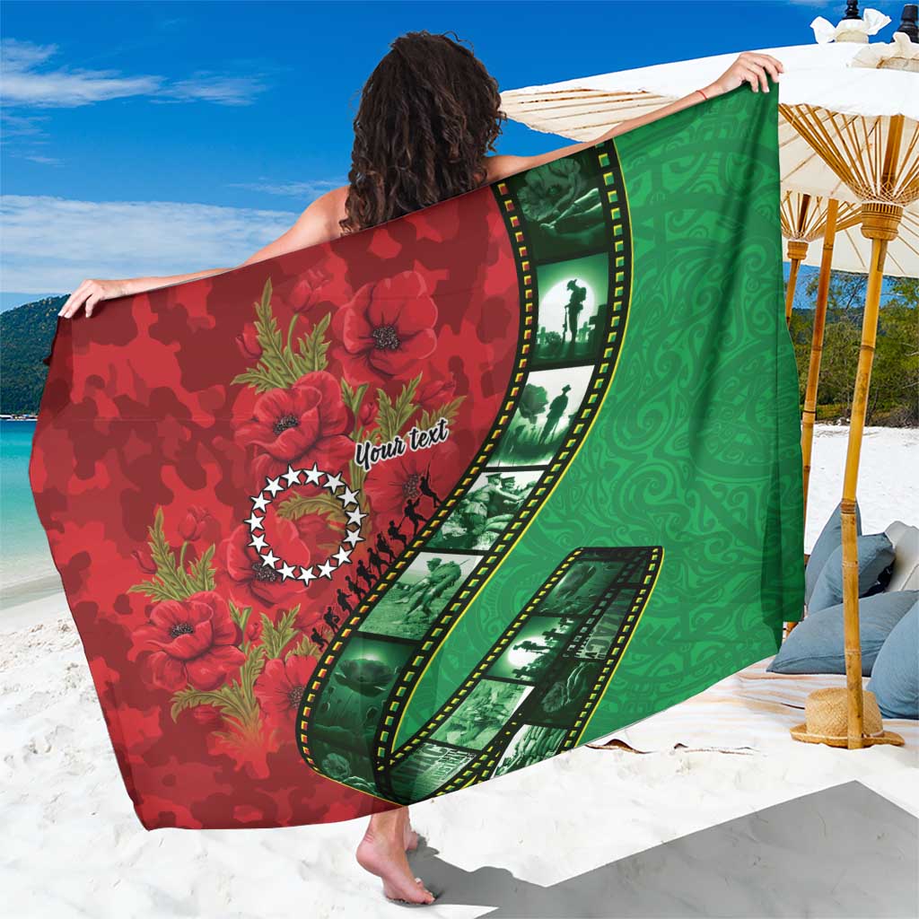 Personalised Cook Islands ANZAC 1915-2026 Filmstrip Sarong Lest We Forget 25 April