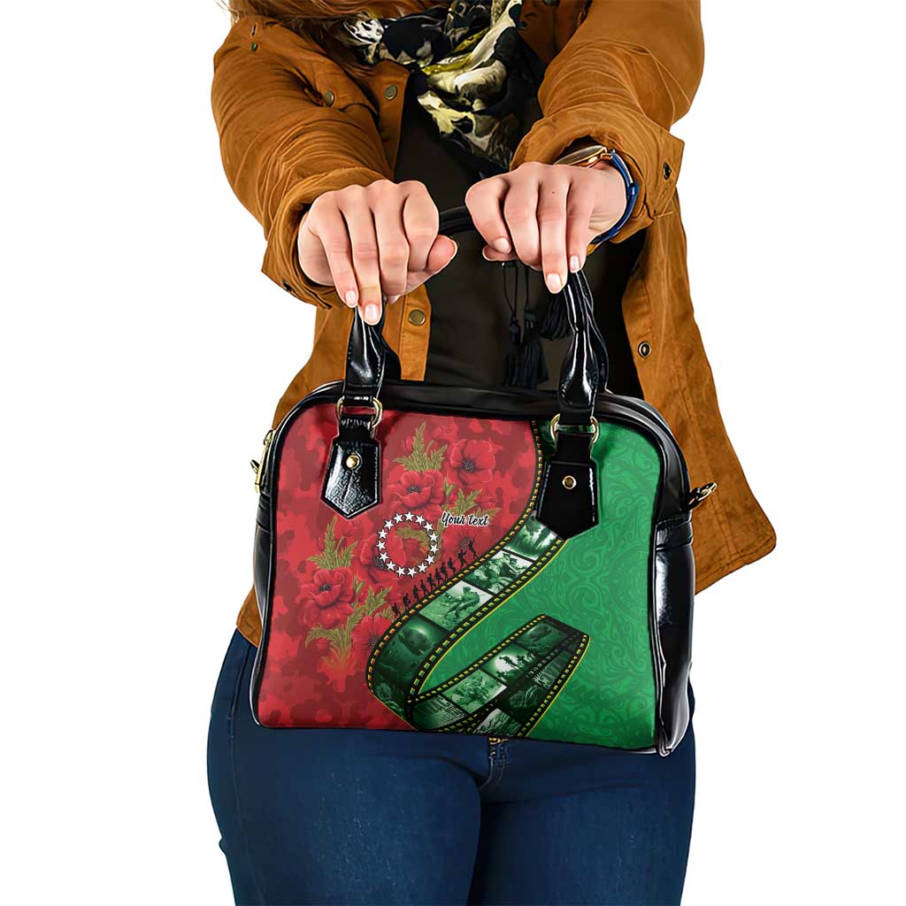 Personalised Cook Islands ANZAC 1915-2026 Filmstrip Shoulder Handbag Lest We Forget 25 April