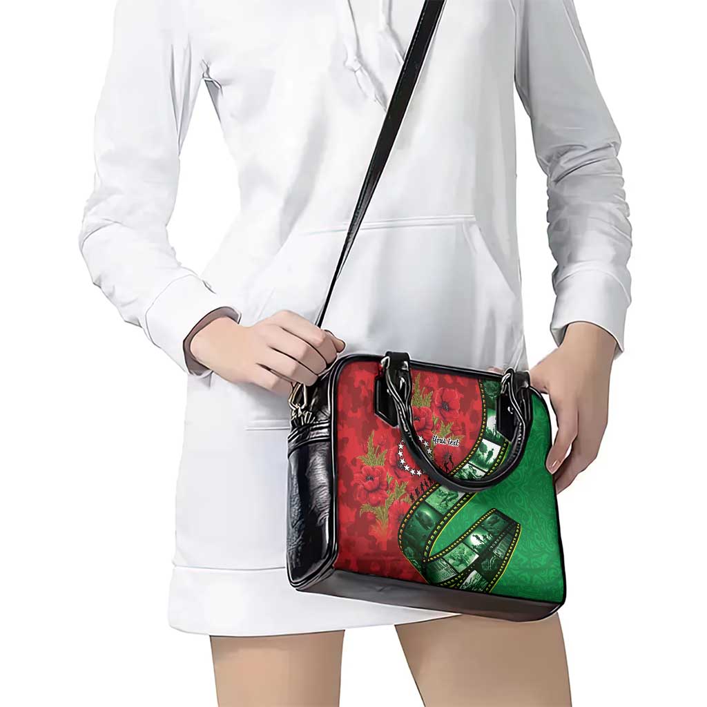 Personalised Cook Islands ANZAC 1915-2026 Filmstrip Shoulder Handbag Lest We Forget 25 April